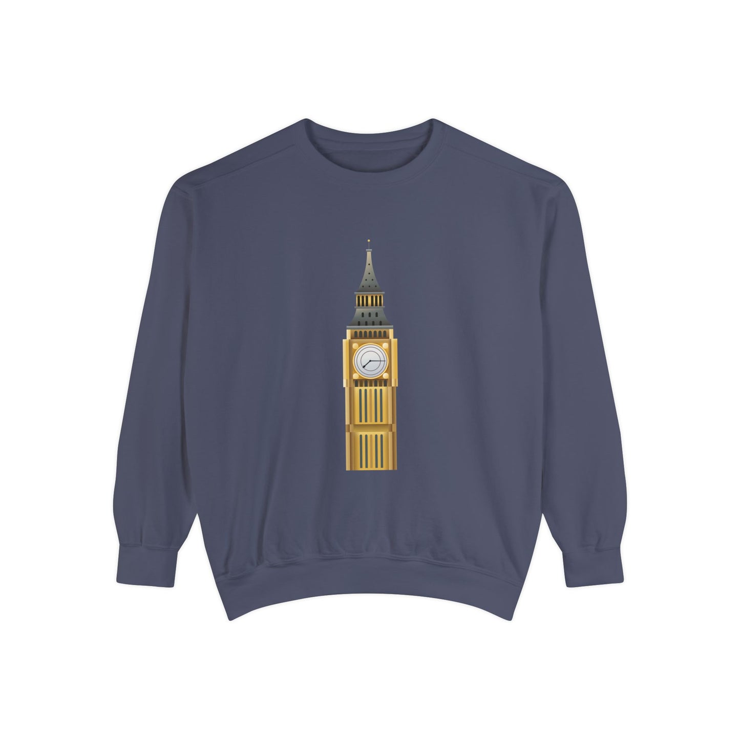 Unisex Garment-Dyed Sweatshirt Trendy - Iconic Big Ben Clock Tower