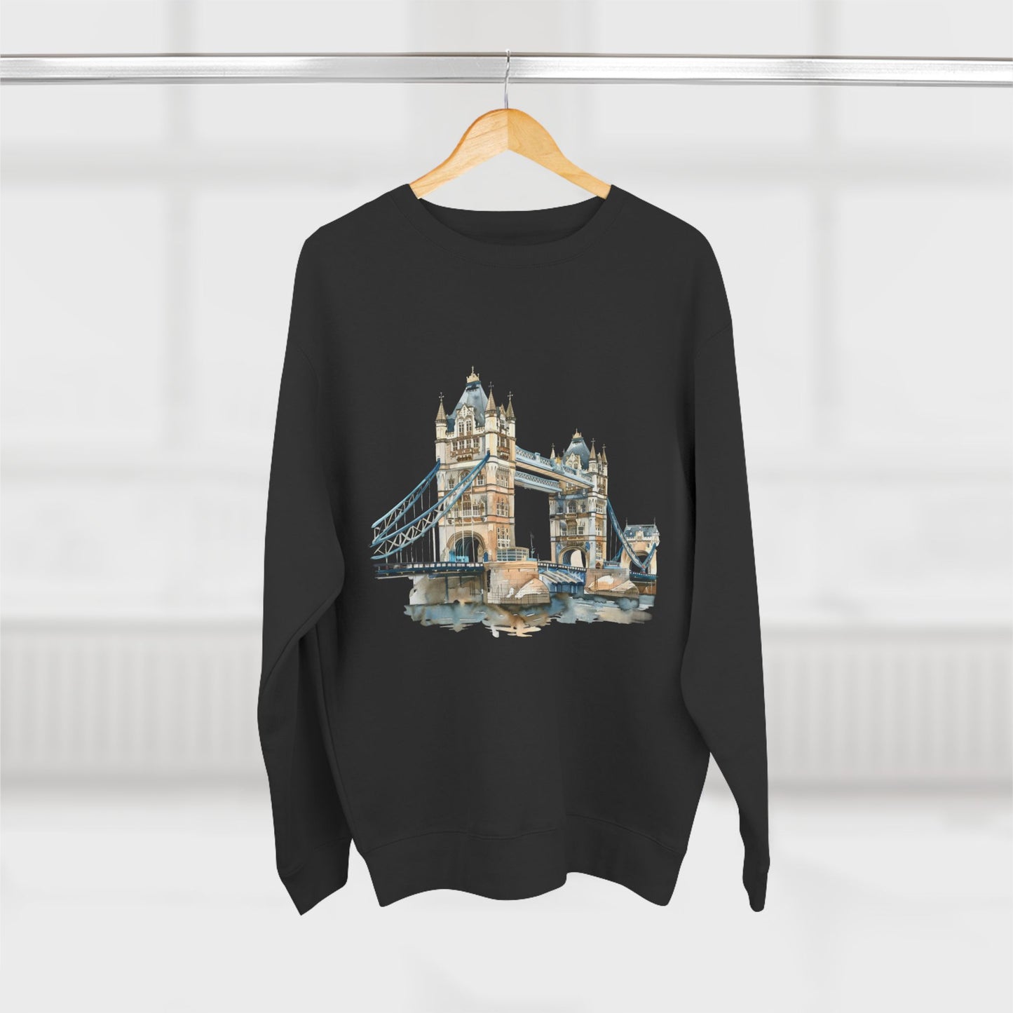 Unisex Crewneck Sweatshirt - London Bridge - Iconic Landmark and Historical Beauty