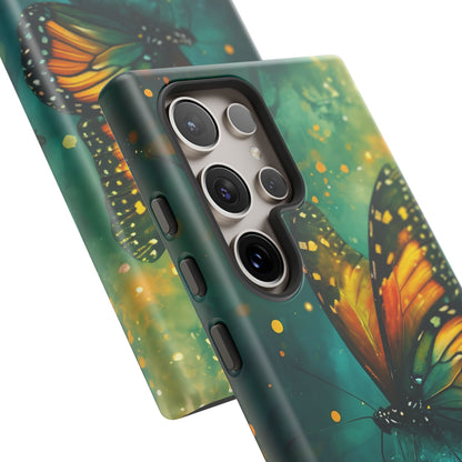 Colorful Butterfly Phone Case, Tough Cases for iPhone and Samsung, Cute Tech Accessories, Nature Lovers Gift, Vibrant Floral Design
