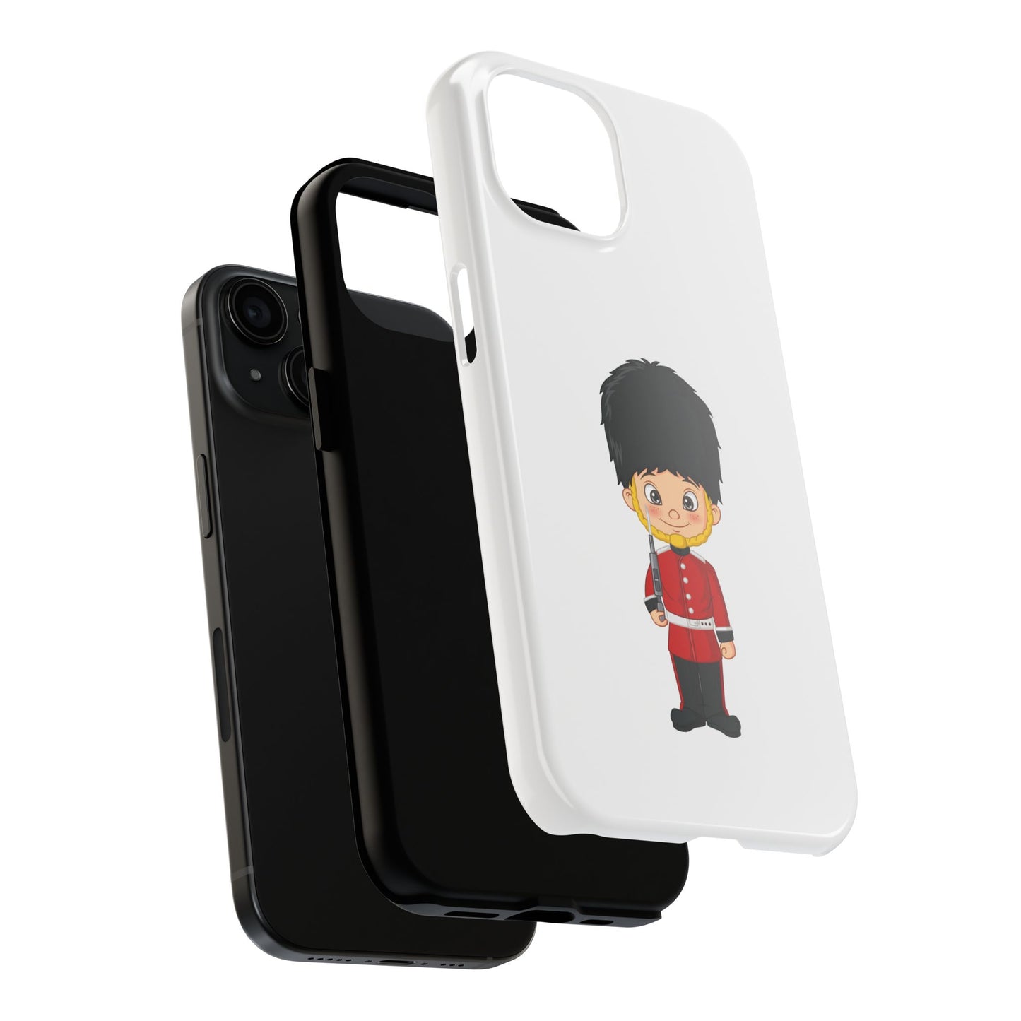 Cartoon Guard Phone Cases, Tough Phone Case for Kids & Adults, British Guard Design, Gift for Royal Fans, Unique Phone Accessories
