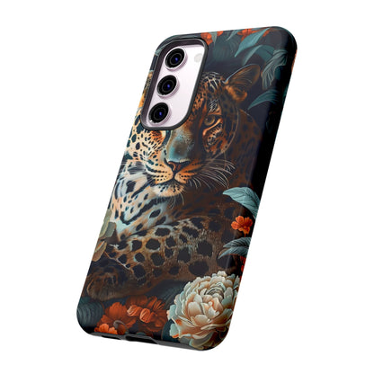 Wildlife Phone Case with Leopard Design | Tough Cases, Animal Prints, Floral Phone Cover, Gift for Nature Lovers, Unique Phone Accessories