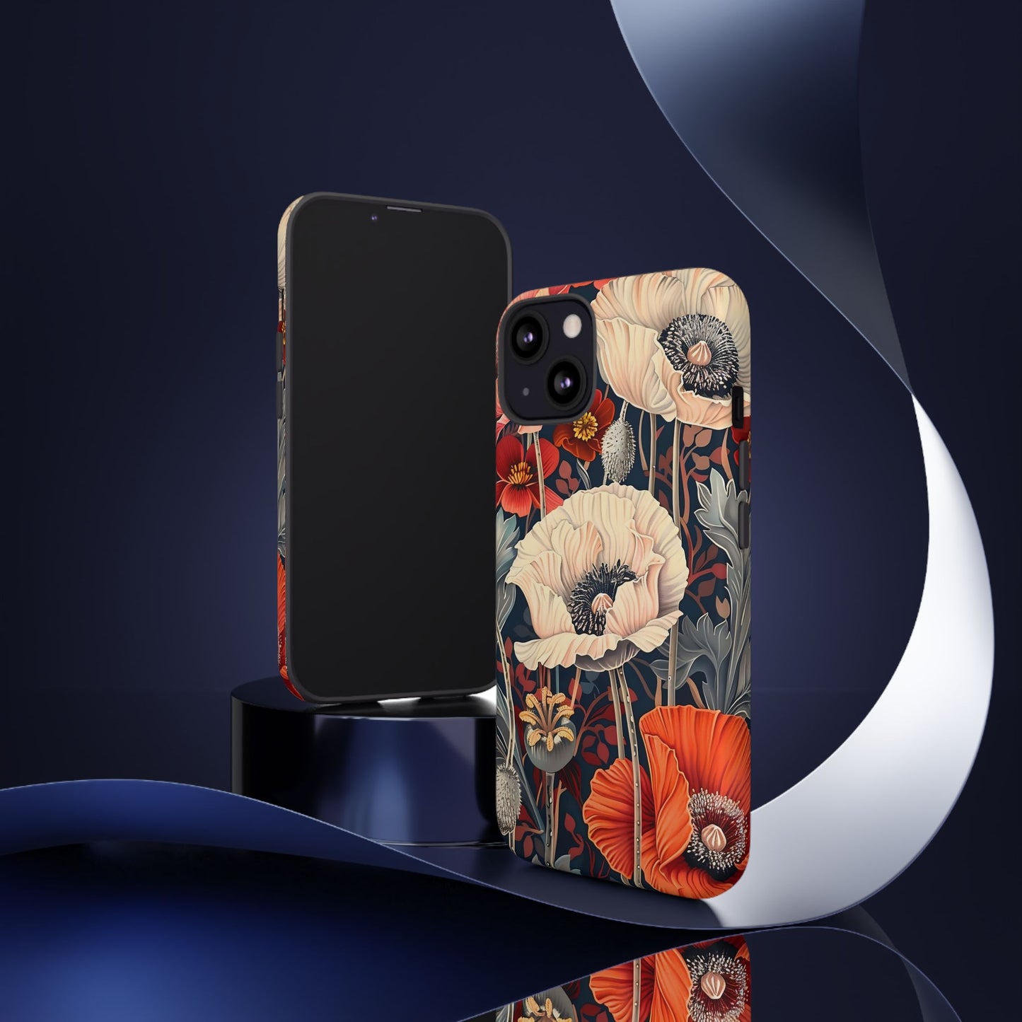 Floral iPhone Case, Tough Phone Cover, Artistic Protection, Flower Design, Unique Gift for Her, Phone Accessory, Trendy Tech