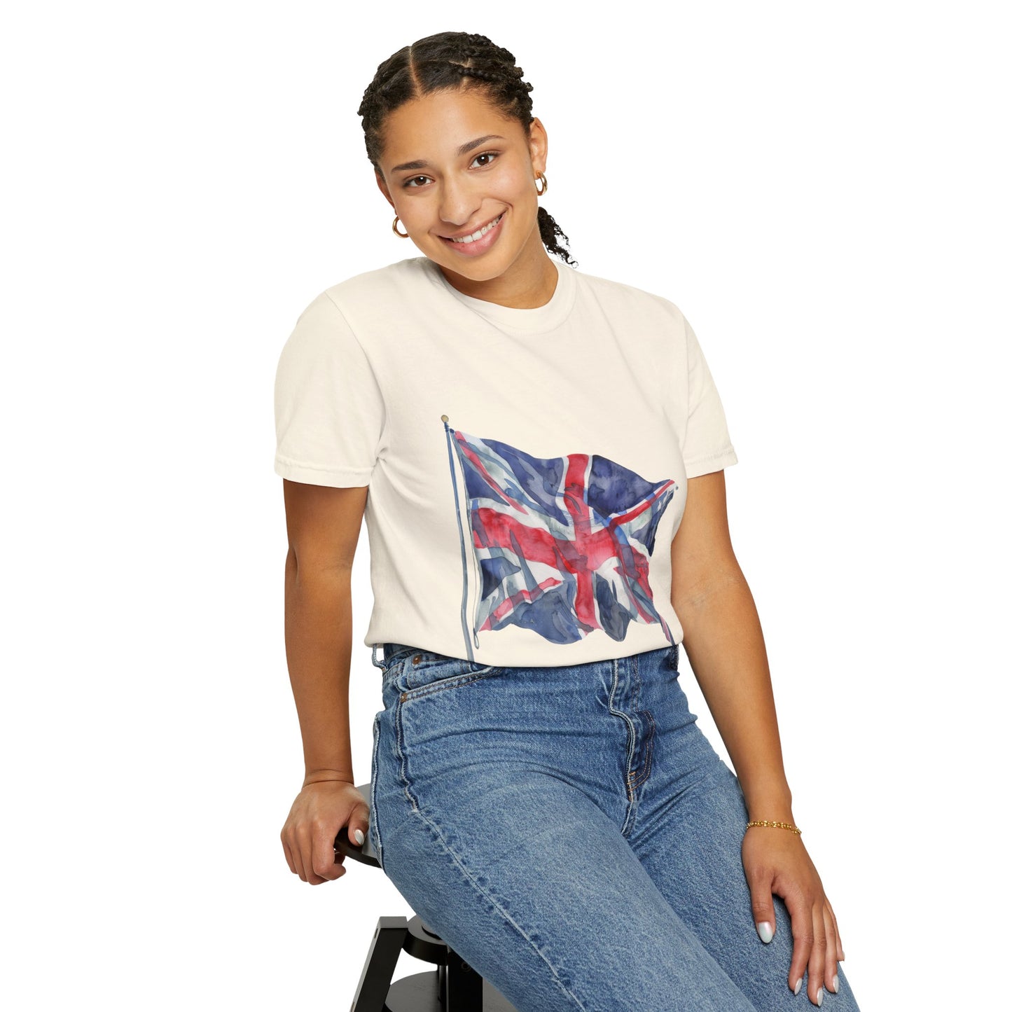 Unisex Garment-Dyed T-shirt - Bold & Brave - The British Flag