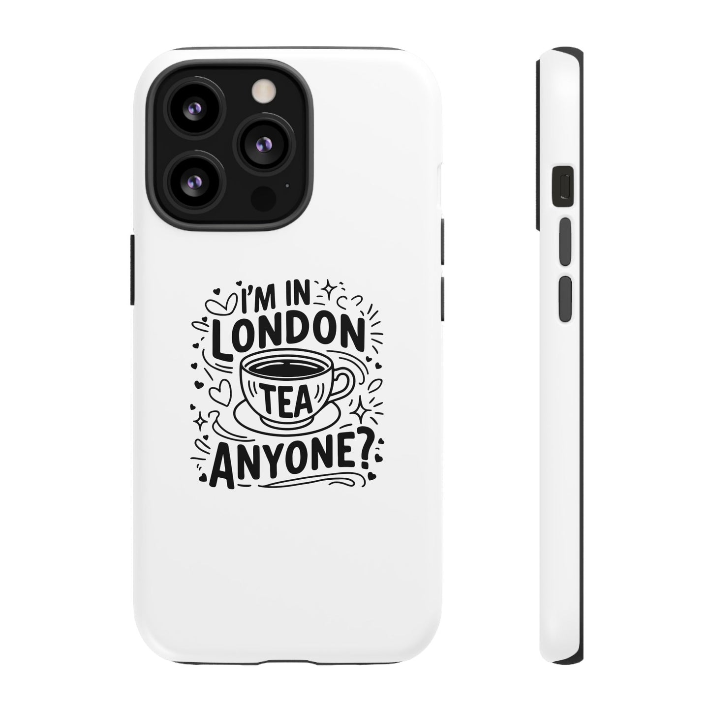 Phone Case with Tea Design, London Souvenir, Travel Accessory, Gift for Tea Lovers, Fun Phone Cover, Unique Mobile Case