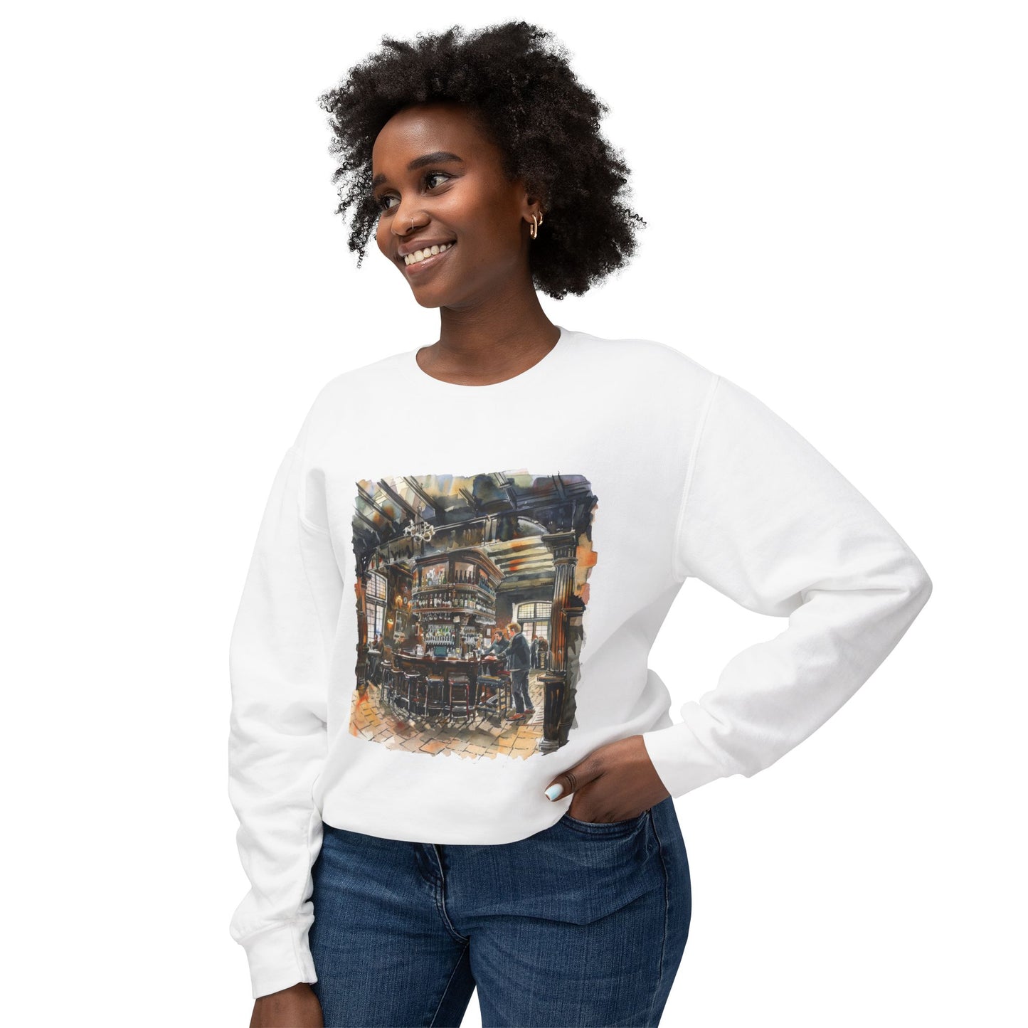 Unisex Lightweight Crewneck Sweatshirt - Pints and Stories - Life at a British Pub