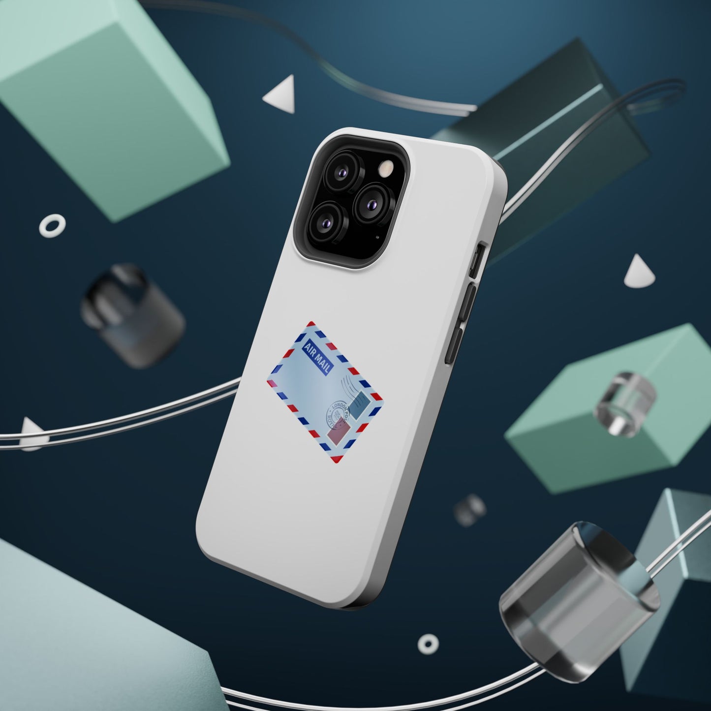 Air Mail Design Magnetic Phone Cases, Custom Phone Cover, Unique Gift for Travelers, Stylish Accessories for Holidays, Fun Phone Cases