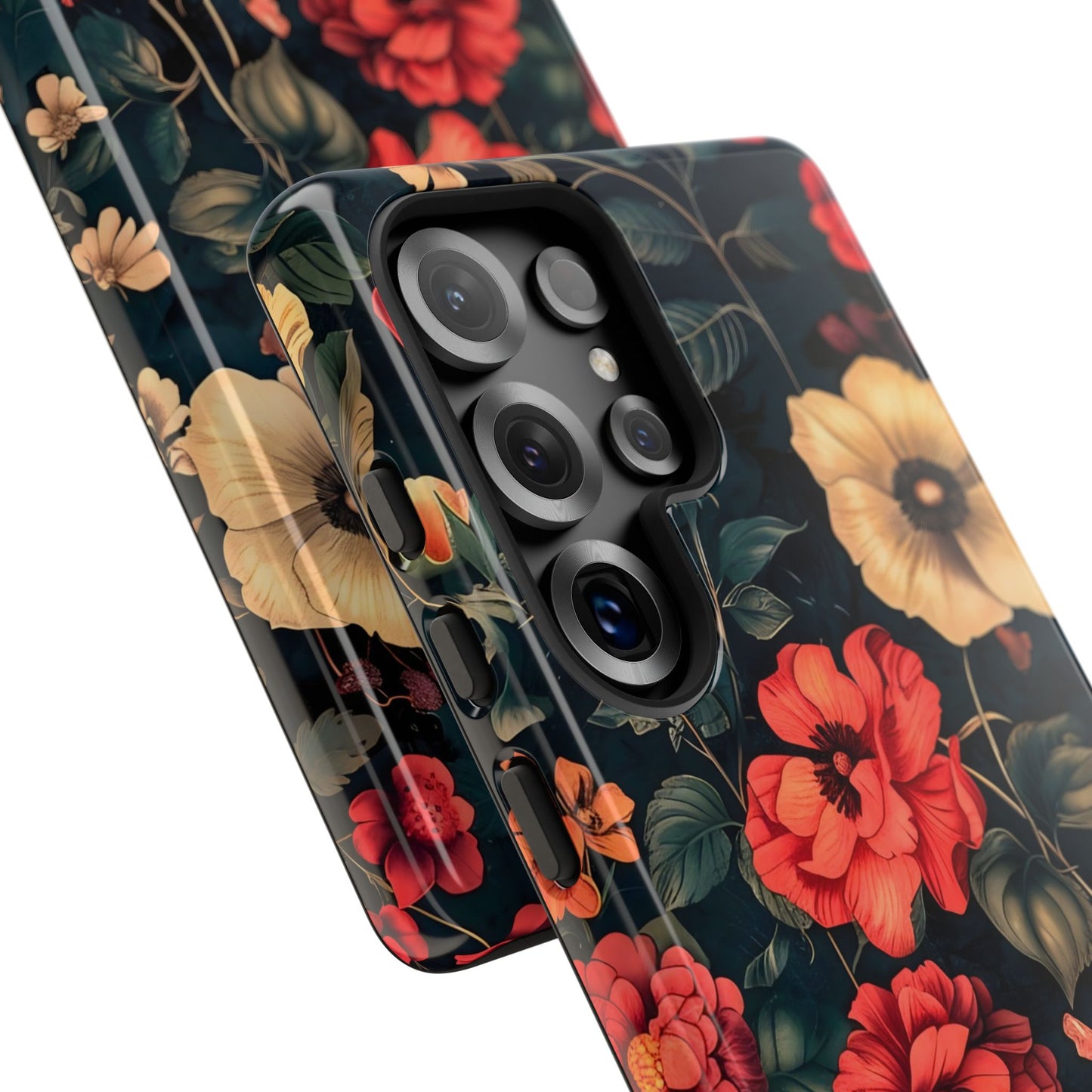 Floral Phone Case, Tough Cases, Flower Motif, Protective Cover, Gift for Her, Floral Design, Spring Accessory