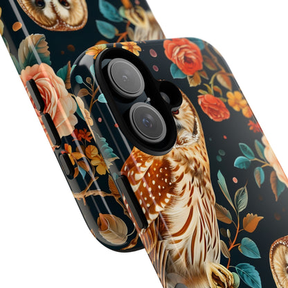 Owl Phone Case with Floral Design, Tough Phone Cover for Nature Lovers, Gift for Bird Enthusiasts, Stylish Protection for Smartphones, [...]