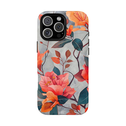 Floral Phone Case, Tough Cases, Flower Power, Gift for Her, Decorative Phone Cover, Trendy Accessories, Everyday Style