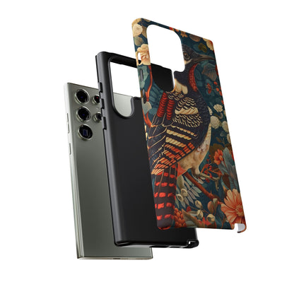 Nature-Inspired Phone Case with Floral Art, Tough Phone Cover, Protective Case, Gift for Nature Lovers, Unique Phone Accessory