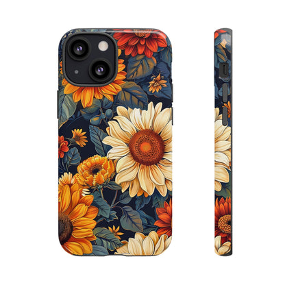 Floral Tough Phone Case | Sunflower Design, iPhone Cover, Protective Case, Gifts for Her, Floral Phone Accessory