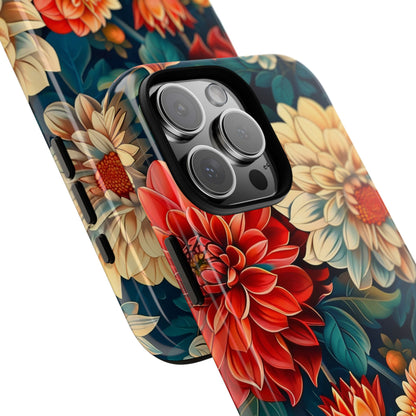 Floral Phone Case - Vibrant Tough Cases, Stylish Floral Cell Phone Cover, Gift for Her, Trendy Phone Accessory, Flower Design