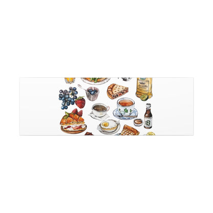 Breakfast Feast Canvas Print, Food Art, Kitchen Decor, Gifting for Food Lovers, Brunch Vibes, Wall Art