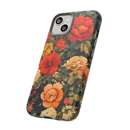 Floral Phone Case, Tough Cases, Decorative Tech Accessories, Gift for Her, Nature Lover Gift, Boho Style Case, Spring Floral Cover