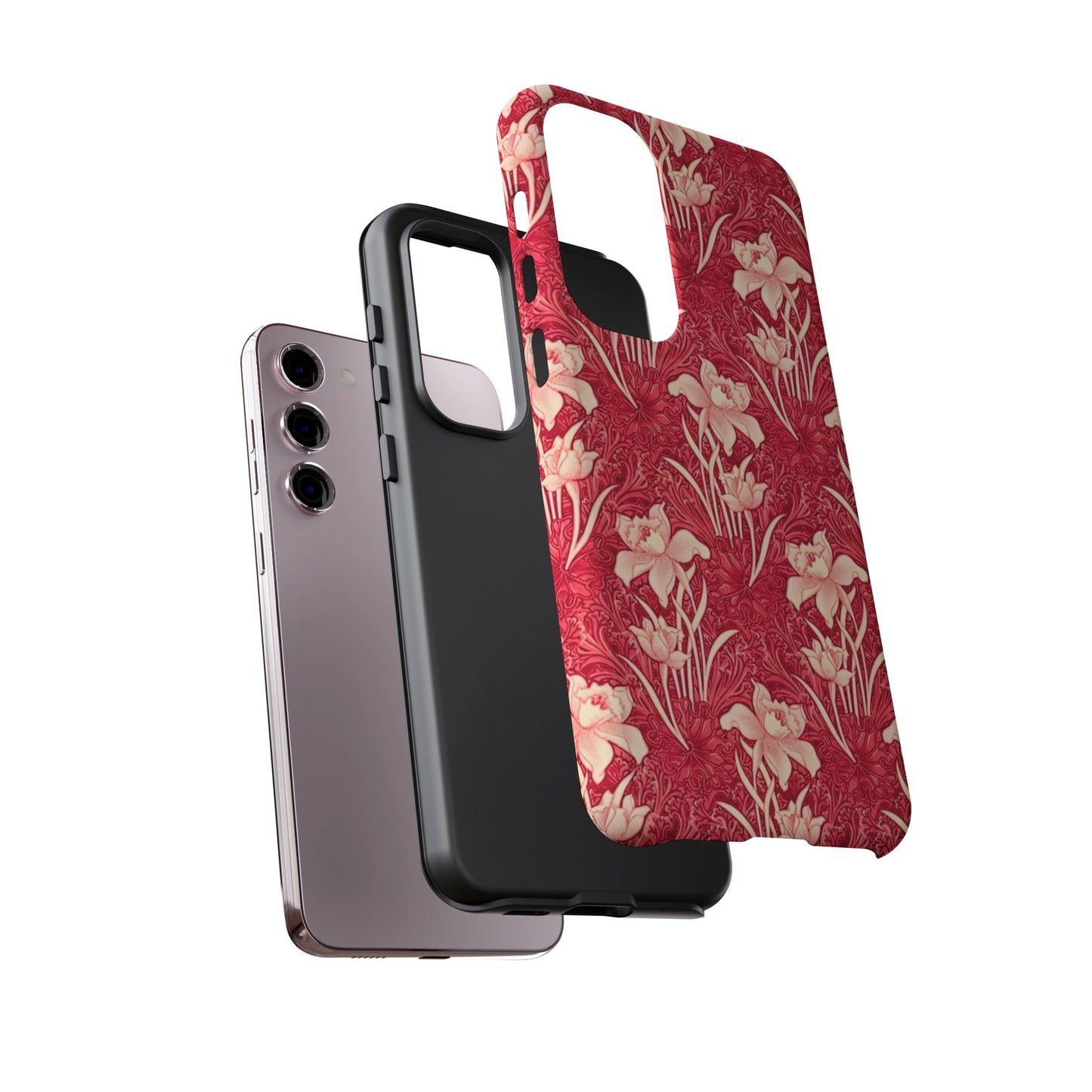 Floral Tough Phone Case - Durable, Stylish Accessory, Perfect Gift for Her, Floral Pattern, Customizable, Ideal for Daily Use