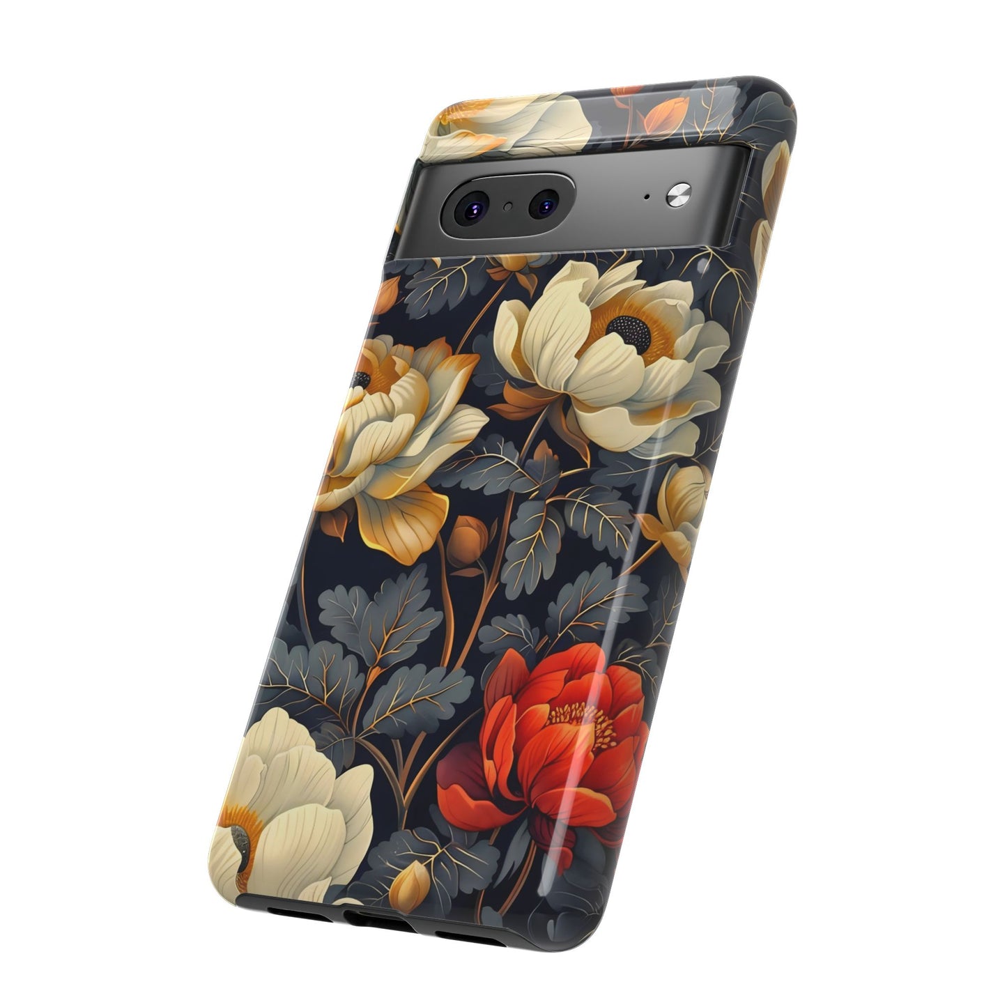 Floral Phone Case - Tough Cases, Stylish Mobile Cover, Flower Design, Holiday Gift, Trendy Accessory, Eco-Friendly Case