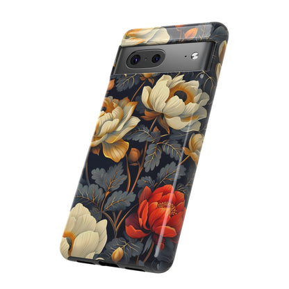 Floral Phone Case - Tough Cases, Stylish Mobile Cover, Flower Design, Holiday Gift, Trendy Accessory, Eco-Friendly Case