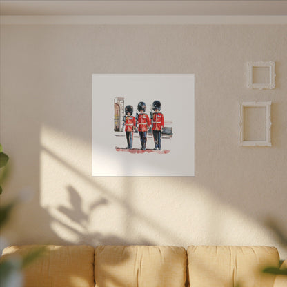 Royal Guards Canvas Print, British Wall Art, Home Decor, Unique Gift, London Culture