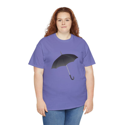 Unisex Heavy Cotton Tee - Regal Royal Umbrella - Elegant and Majestic