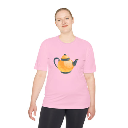 Unisex Moisture Wicking Tee - Vintage British Tea Kettle Art Print