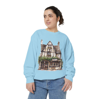Unisex Garment-Dyed Sweatshirt - British Village Houses