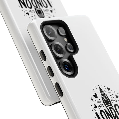 London Love iPhone Case | Tough Cases, London Theme, Gift for Travelers, Unique Phone Accessory, Cute Tech Gifts