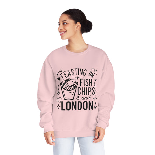 Unisex NuBlend® Crewneck Sweatshirt - Fish, Chips and London