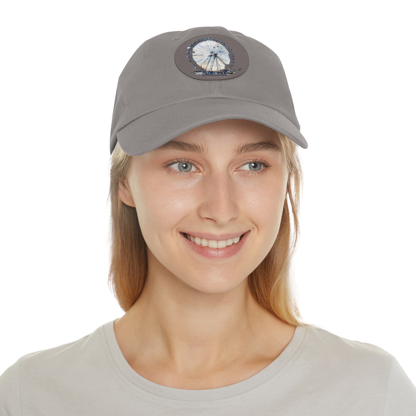 London Eye Stylish Dad Hat with Leather Patch, Perfect Gift for Fathers, Summer Outings, Casual Wear, Events, and More!
