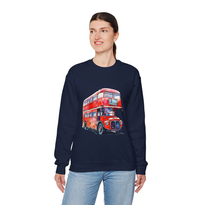 Unisex Heavy Blend™ Crewneck Sweatshirt - Iconic Journeys - London’s Red Double-Decker