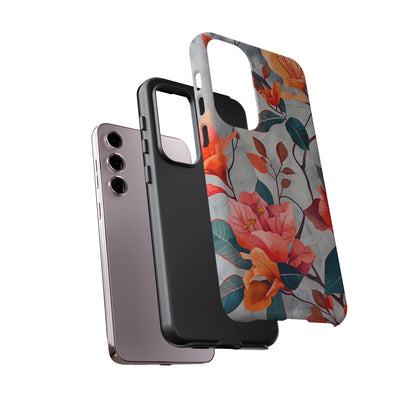 Floral Phone Case, Tough Cases, Flower Power, Gift for Her, Decorative Phone Cover, Trendy Accessories, Everyday Style