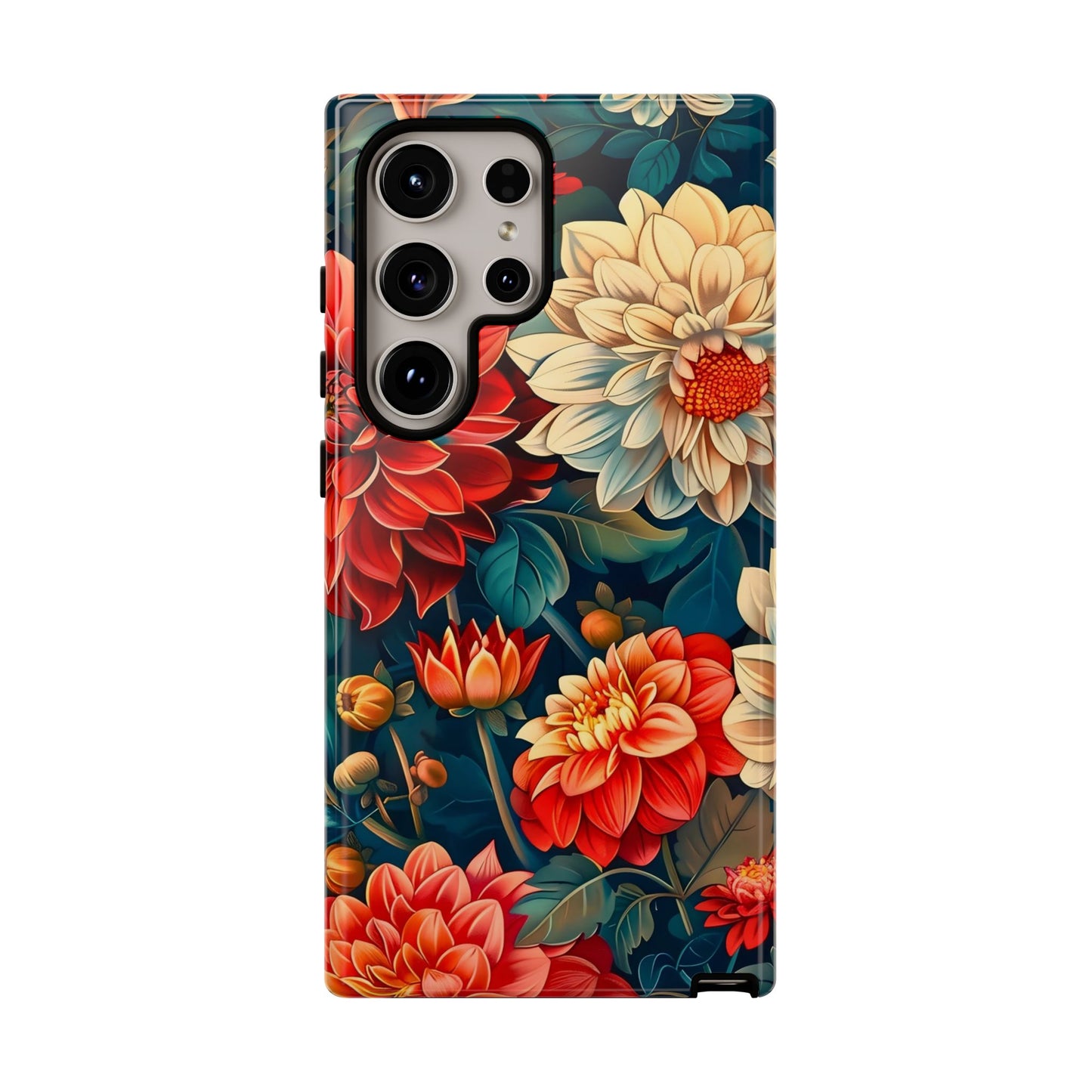 Floral Phone Case - Vibrant Tough Cases, Stylish Floral Cell Phone Cover, Gift for Her, Trendy Phone Accessory, Flower Design