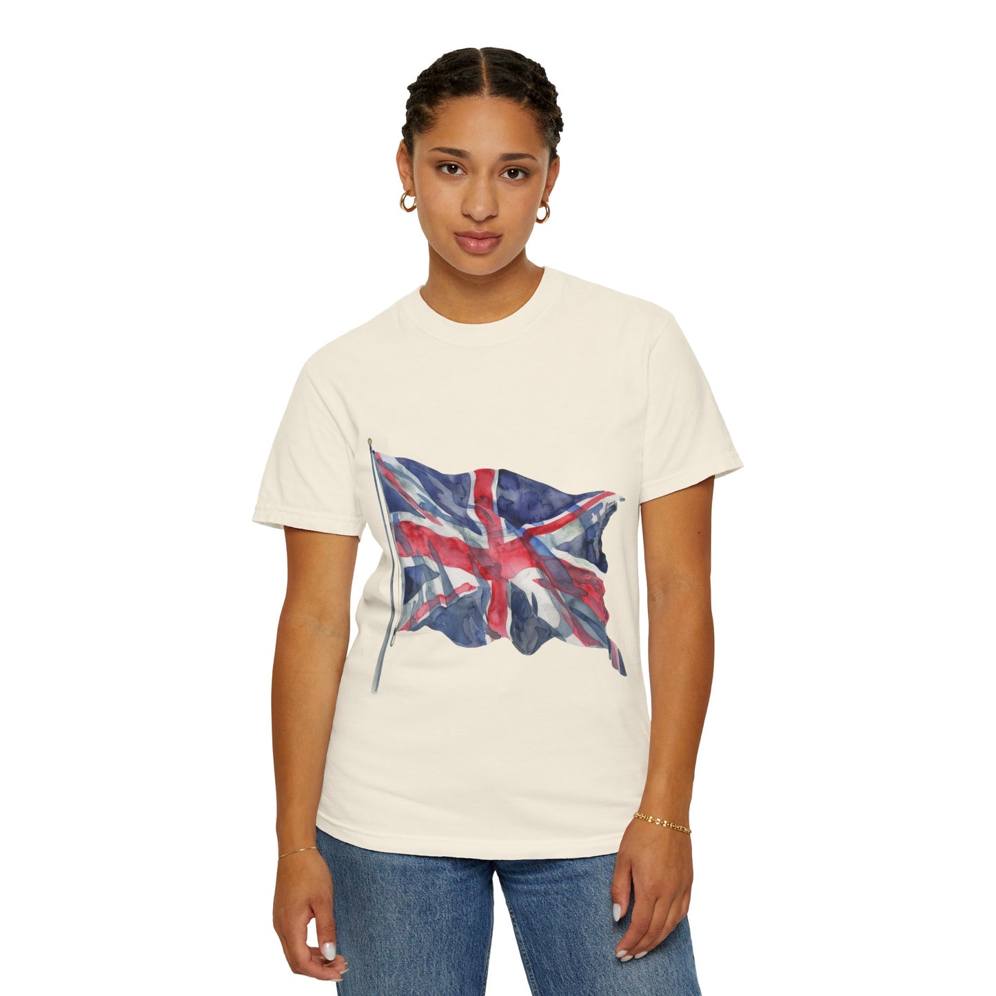 Unisex Garment-Dyed T-shirt - Bold & Brave - The British Flag