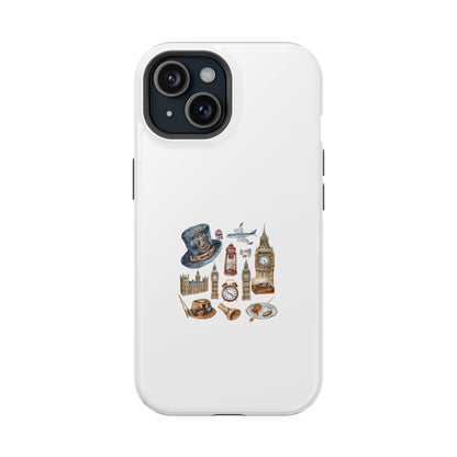 London Theme Magnetic Tough Cases, Phone Covers, Unique Gifts for Travelers, Travel Accessories, London Souvenirs