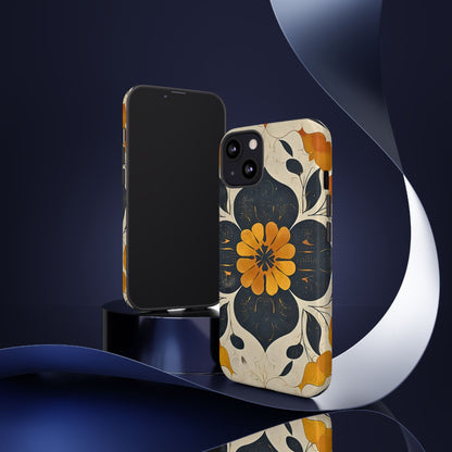 Floral Phone Case - Tough Cases, Botanical iPhone Cover, Vintage Flower Design, Durable Smartphone Protection, Unique Gift Idea