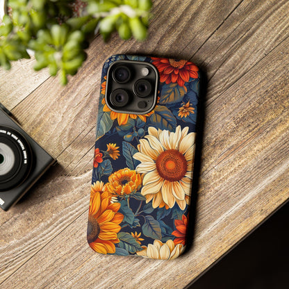 Floral Tough Phone Case | Sunflower Design, iPhone Cover, Protective Case, Gifts for Her, Floral Phone Accessory