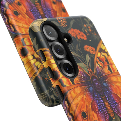Butterfly Phone Case, Tough Cases for Nature Lovers, Vibrant Floral Design, Gift for Her, Cute Phone Accessories, Butterfly Artwork