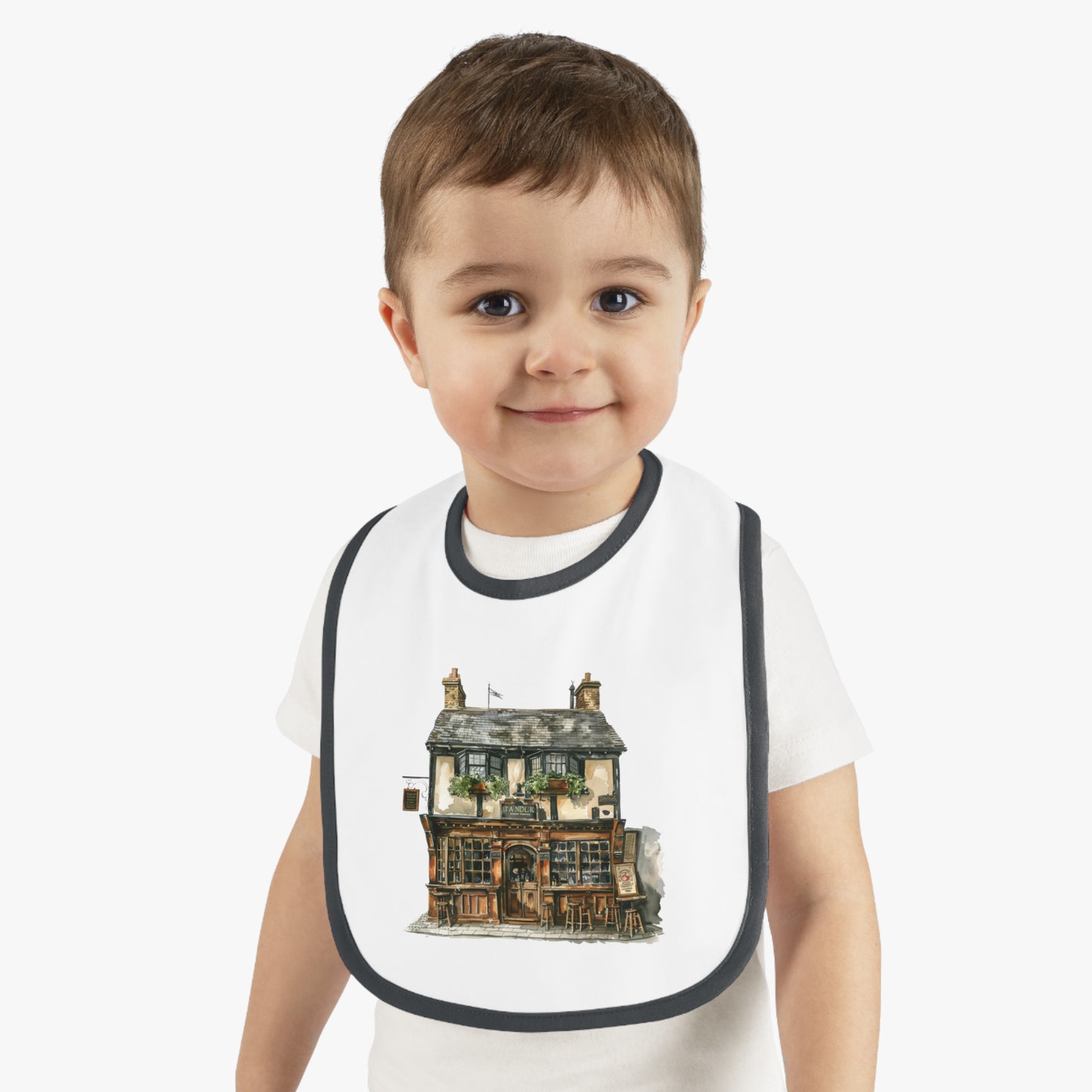 Cute Illustrated Baby Bib, Personalized Baby Shower Gift, Child's Feeding Accessory, Cute Baby Gear, Adorable Jersey Bib