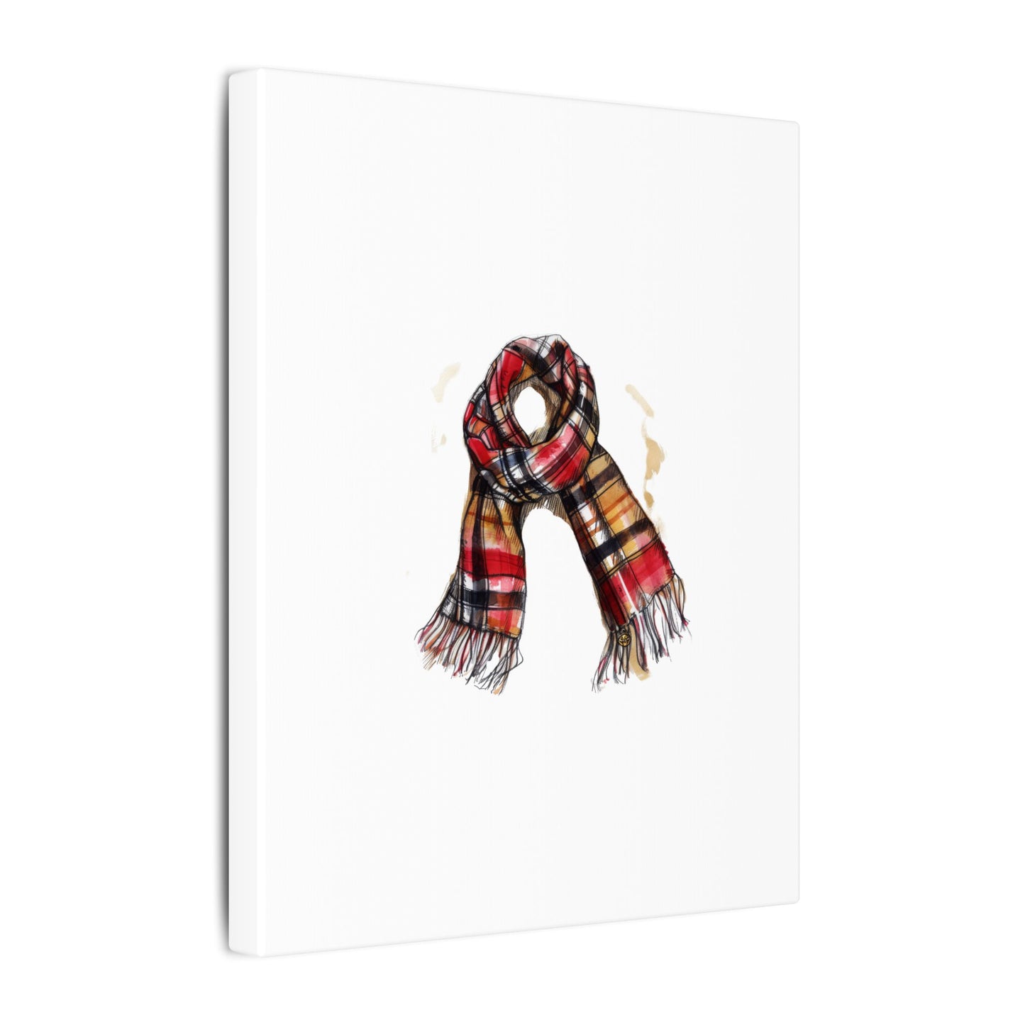 Autumn Scarf Canvas Art Print | Cozy Home Décor, Gift for Fall Lovers, Seasonal Wall Art, Unique Interior Design
