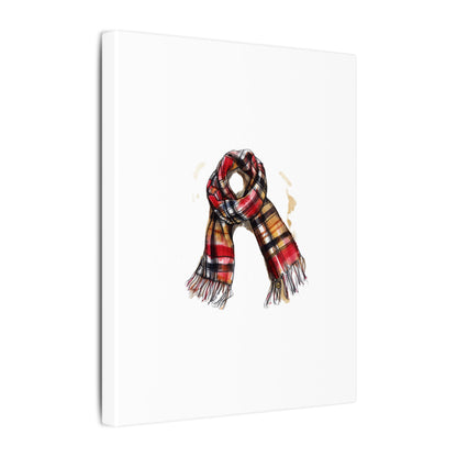 Autumn Scarf Canvas Art Print | Cozy Home Décor, Gift for Fall Lovers, Seasonal Wall Art, Unique Interior Design