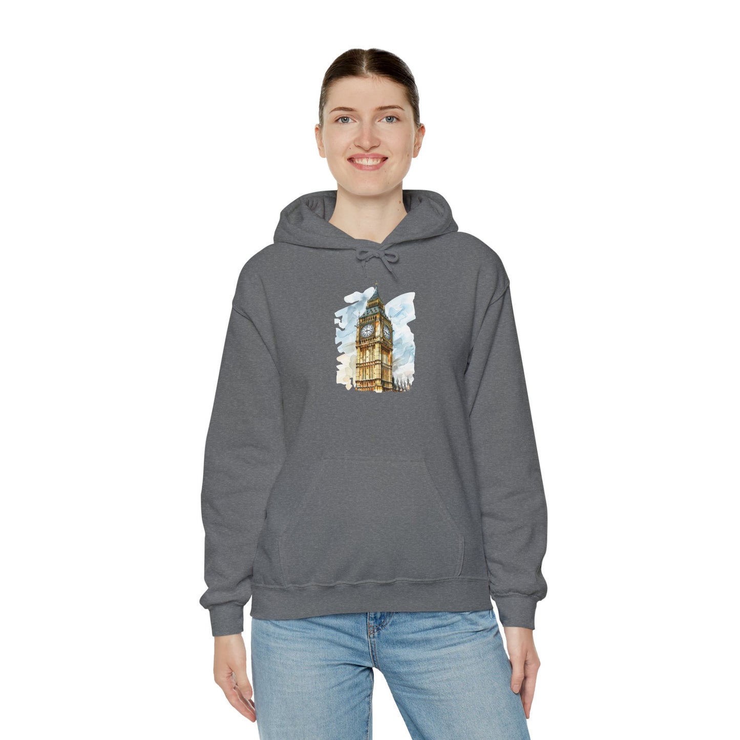 Unisex Heavy Blend™ Hooded Sweatshirt - Timeless Icon - The UK’s Famous Clock Tower
