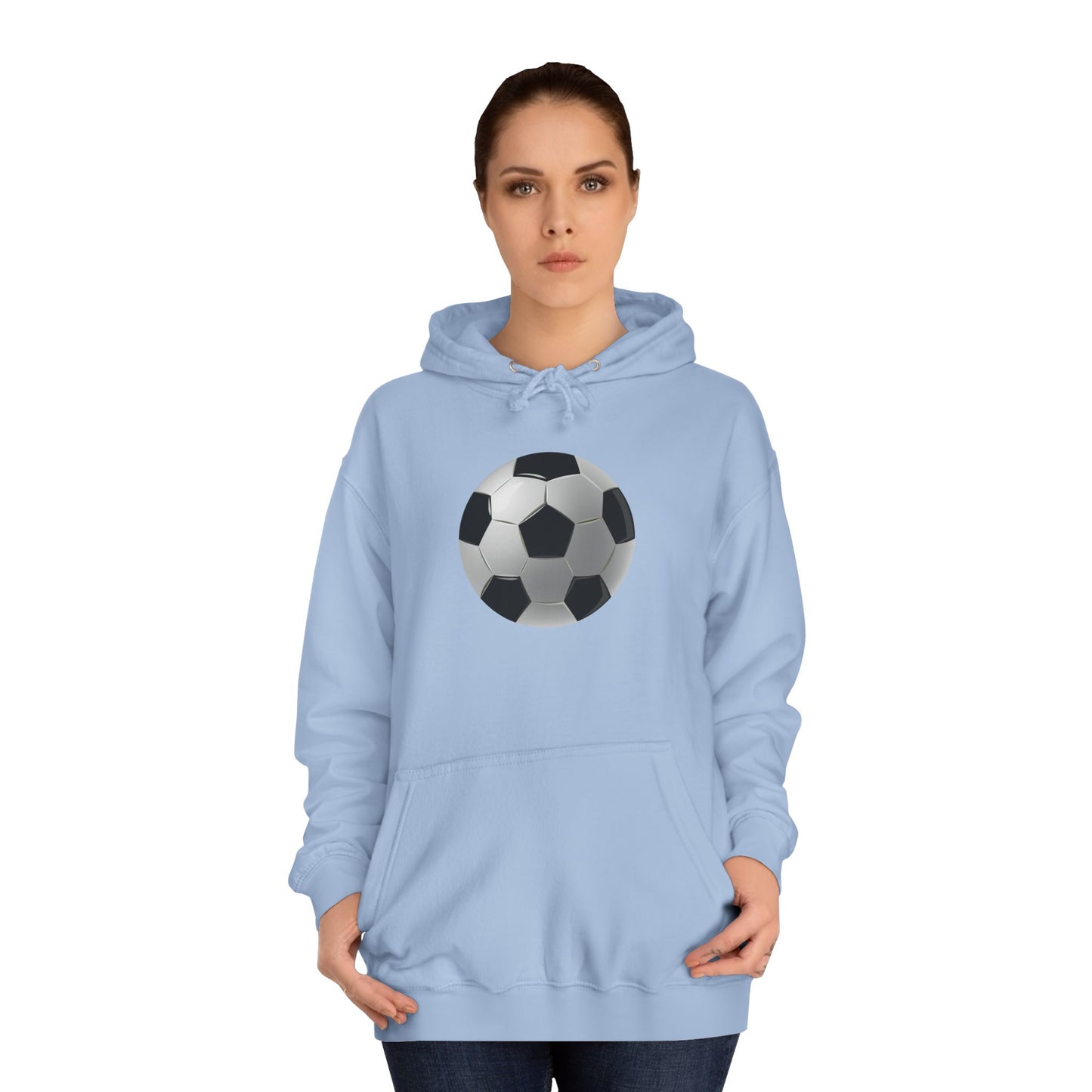 Dynamic Football Design - Sports Passion and Energetic Unisex College Hoodie