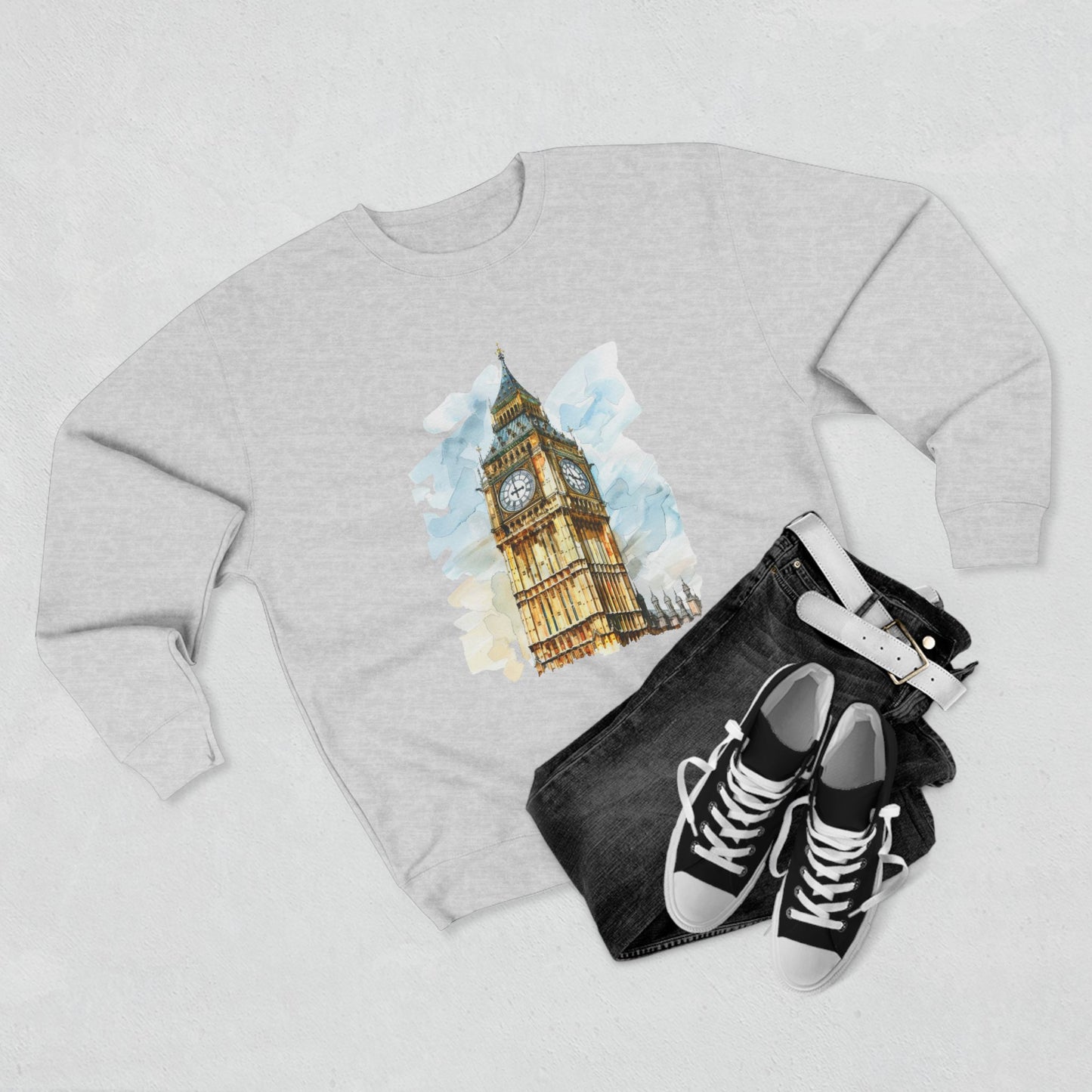 Unisex Crewneck Sweatshirt - Iconic Big Ben Clock Tower