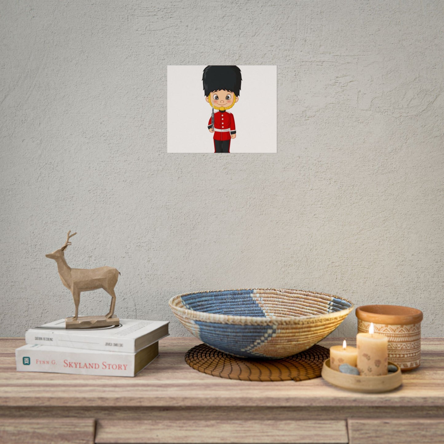 Whimsical Soldier Rolled Poster Art, Children's Room Decor, Cute Wall Art, Nursery Wall Hanging, Gift for Kids