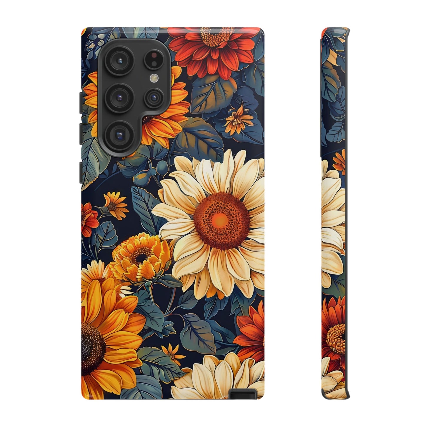 Floral Tough Phone Case | Sunflower Design, iPhone Cover, Protective Case, Gifts for Her, Floral Phone Accessory