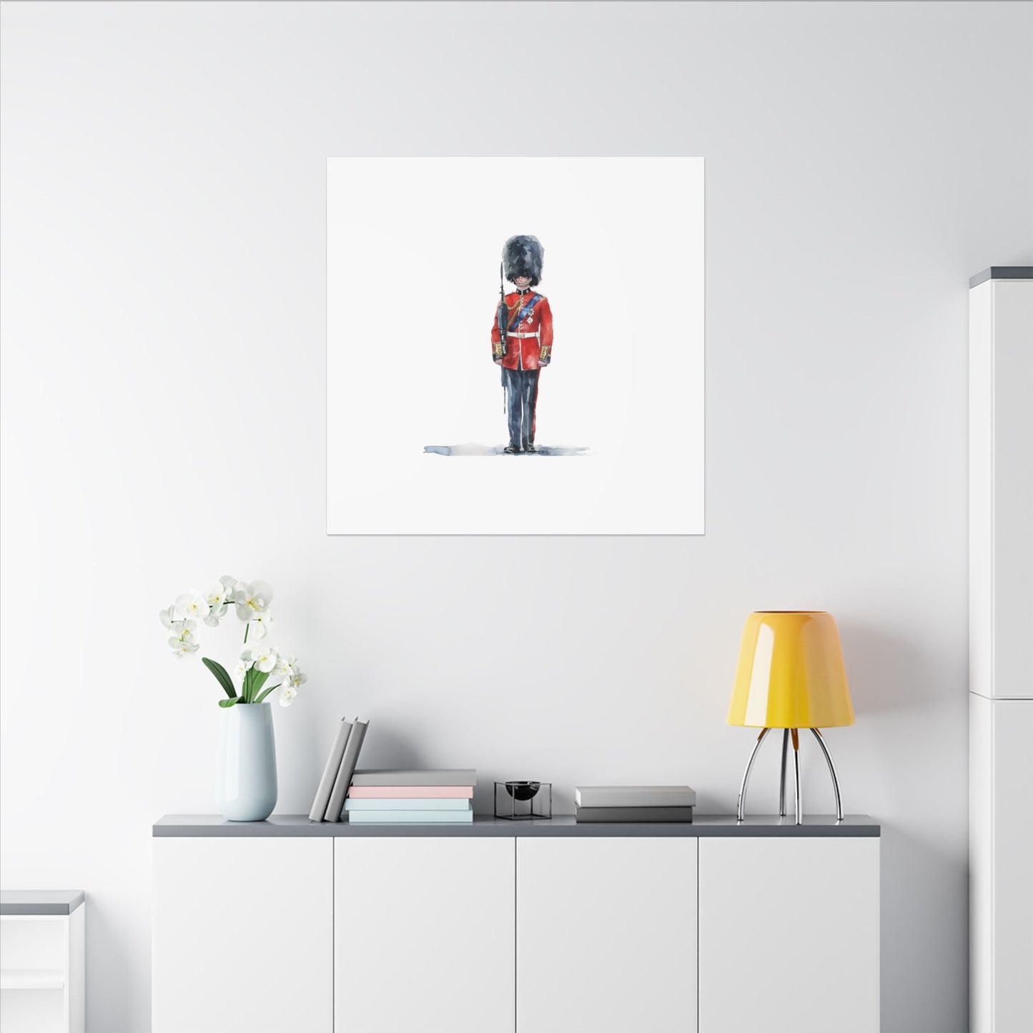 Royal Guard Canvas Art Print, British Soldier Wall Decor, Home Decoration, Gift for History Lovers, Art for Offices, Unique Wall Gallery