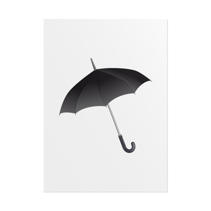 Minimalist Umbrella Wall Art, Chic Home Decor Print, Stylish Poster, Rental Friendly Artwork, Black Umbrella Decor