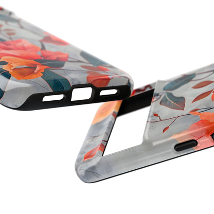 Floral Phone Case, Tough Cases, Flower Power, Gift for Her, Decorative Phone Cover, Trendy Accessories, Everyday Style