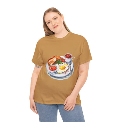 Unisex Heavy Cotton Tee - Fish, Chips, and Beyond - The Best of British Food
