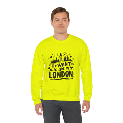 Unisex Heavy Blend™ Crewneck Sweatshirt Elegant- I want to live in London