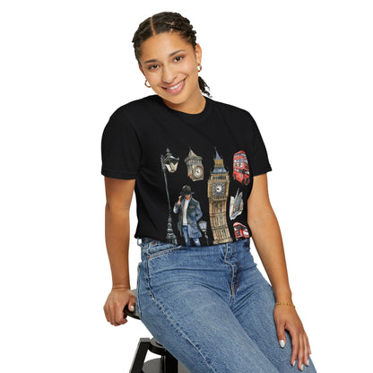 Unisex Garment-Dyed T-shirt - British Pride - England’s Most Famous Icons